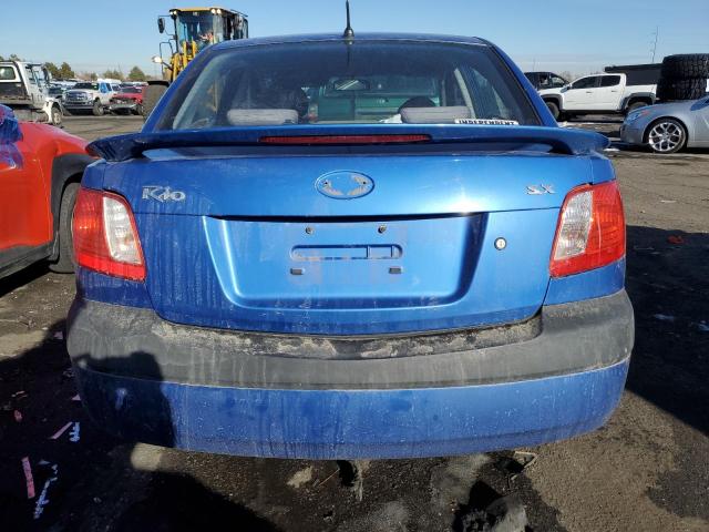 KNADE123X86323686 - 2008 KIA RIO BASE BLUE photo 6