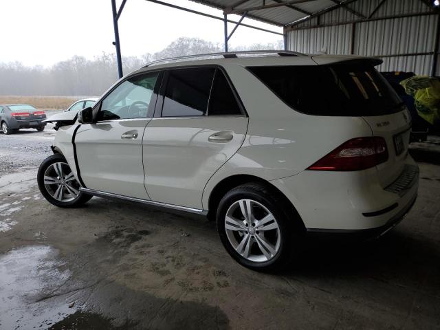 4JGDA5HB1DA155203 - 2013 MERCEDES-BENZ ML 350 4MATIC WHITE photo 2