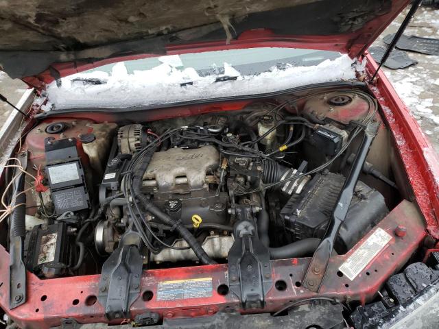 2G1WF52E549308851 - 2004 CHEVROLET IMPALA RED photo 11