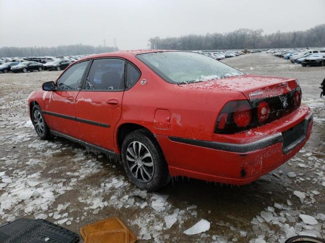 2G1WF52E549308851 - 2004 CHEVROLET IMPALA RED photo 2