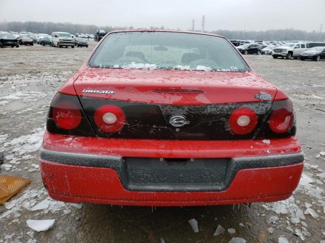 2G1WF52E549308851 - 2004 CHEVROLET IMPALA RED photo 6