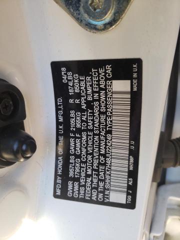 SHHFK7H48JU224249 - 2018 HONDA CIVIC SPORT 白色 照片 12