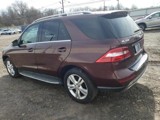 4JGDA5HB4DA113222 - 2013 MERCEDES-BENZ ML 350 4MATIC BURGUNDY photo 2