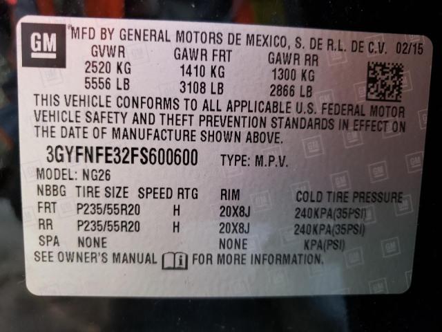 3GYFNFE32FS600600 - 2015 CADILLAC SRX PERFORMANCE COLLECTION Қара фото 13