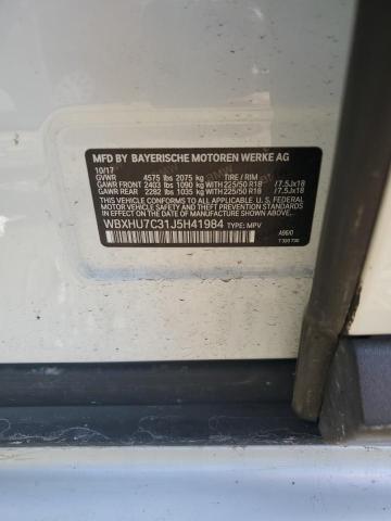 WBXHU7C31J5H41984 - 2018 BMW X1 SDRIVE28I Ақ фото 12