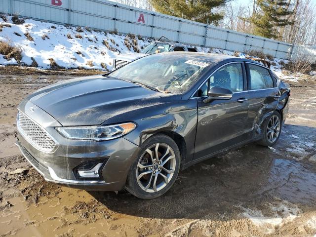 3FA6P0RU4LR139537 - 2020 FORD FUSION TITANIUM GRAY photo 1