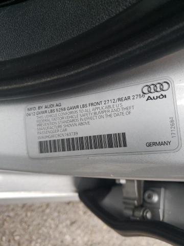 WAUHGAFC9CN163739 - 2012 AUDI A6 PRESTIGE SILVER photo 12