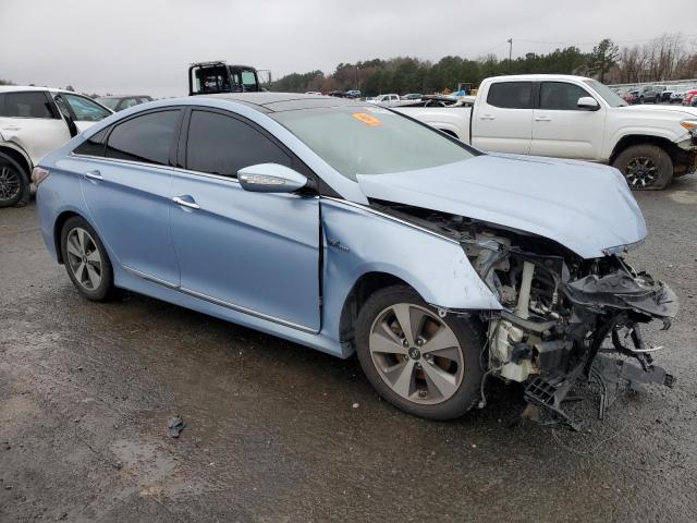 KMHEC4A46CA031639 - 2012 HYUNDAI SONATA HYBRID BLUE photo 4