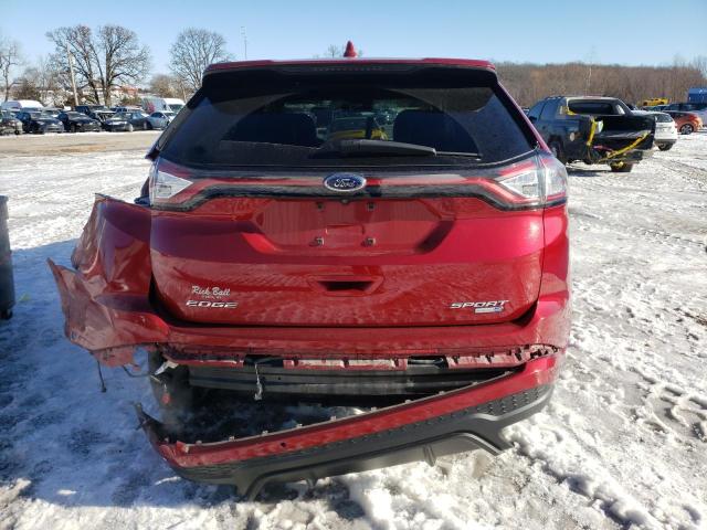 2FMTK4AP8FBB42108 - 2015 FORD EDGE SPORT RED photo 6