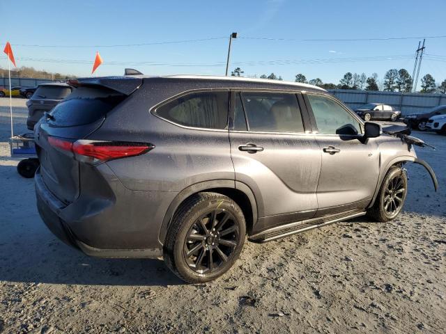 5TDGZRAH6NS108558 - 2022 TOYOTA HIGHLANDER XLE CHARCOAL photo 3