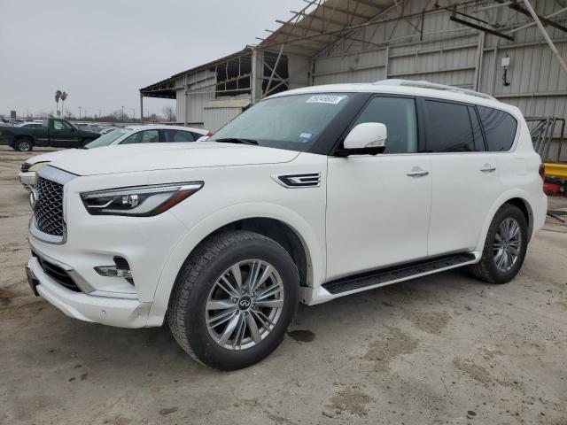 JN8AZ2AF4M9715202 - 2021 INFINITI QX80 LUXE WHITE photo 1