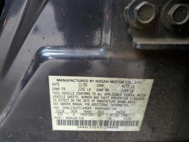 1N4AL21EX7C144669 - 2007 NISSAN ALTIMA 2.5 GRAY photo 12