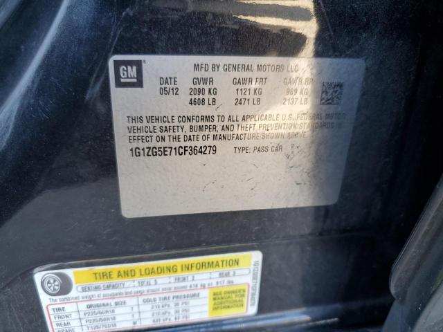 1G1ZG5E71CF364279 - 2012 CHEVROLET MALIBU LTZ Noir photo 12