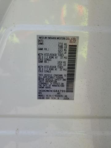 5N1DR2MN7HC684799 - 2017 NISSAN PATHFINDER S 白色 照片 14