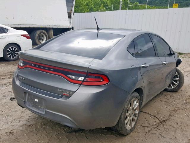 1C3CDFCH5DD703120 - 2013 DODGE DART LIMITED GRAY photo 4