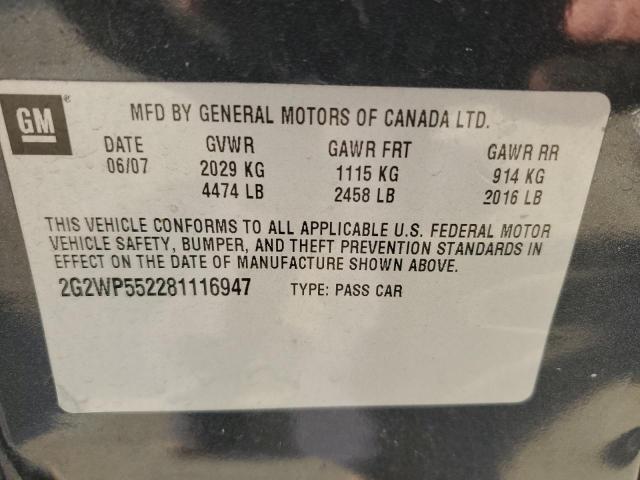 2G2WP552281116947 - 2008 PONTIAC GRAND PRIX 灰色 照片 12