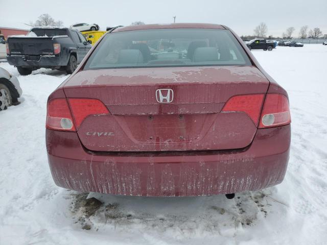 2HGFA16387H022740 - 2007 HONDA CIVIC DX MAROON photo 6