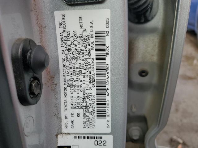 5TEJU62N06Z181114 - 2006 TOYOTA TACOMA DOUBLE CAB PRERUNNER SILVER photo 14
