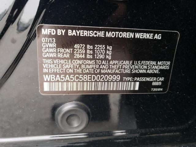 WBA5A5C58ED020999 - 2014 BMW 528 I BLACK photo 12