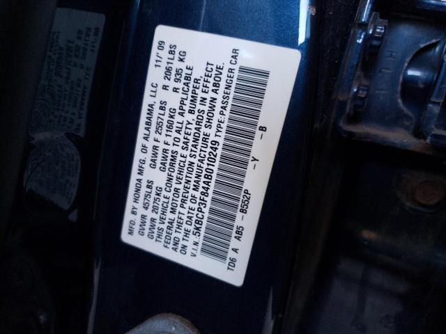 5KBCP3F84AB010249 - 2010 HONDA ACCORD EXL CHARCOAL photo 12