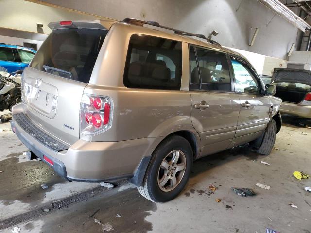 2HKYF18586H523821 - 2006 HONDA PILOT EX TAN photo 3