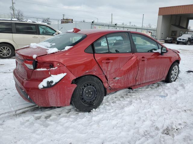 5YFEPMAEXMP182899 - 2021 TOYOTA COROLLA LE MAROON photo 3