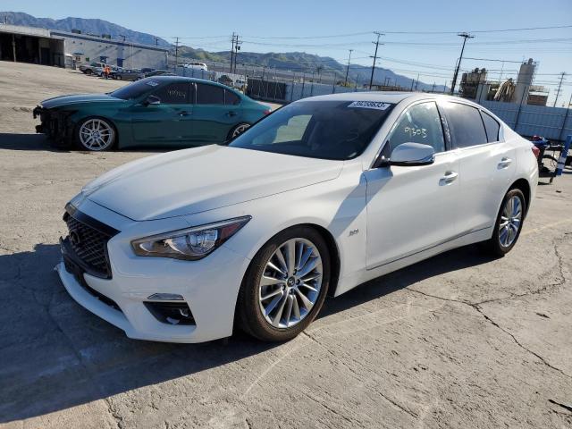 JN1EV7AP8KM516990 - 2019 INFINITI Q50 LUXE WHITE photo 1