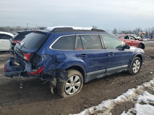 4S4BRDLC7B2418361 - 2011 SUBARU OUTBACK 3.6R LIMITED BLUE photo 3