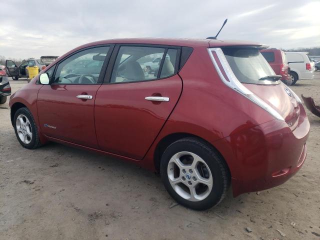 1N4AZ0CP6DC401839 - 2013 NISSAN LEAF S RED photo 2