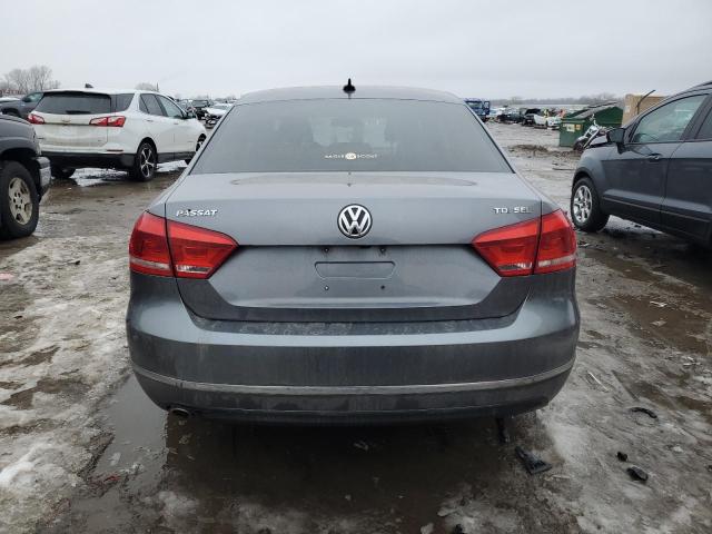 1VWCN7A33DC024567 - 2013 VOLKSWAGEN PASSAT SEL GRAY photo 6