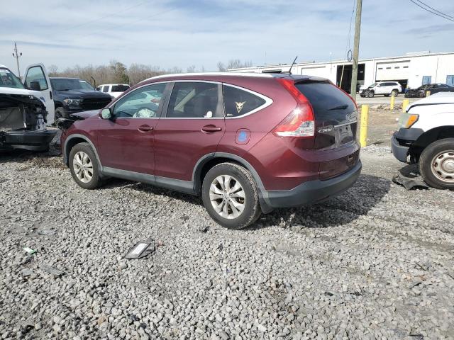 5J6RM4H72CL061254 - 2012 HONDA CR-V EXL BURGUNDY photo 2