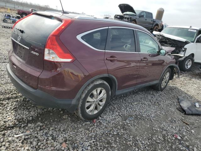 5J6RM4H72CL061254 - 2012 HONDA CR-V EXL BURGUNDY photo 3