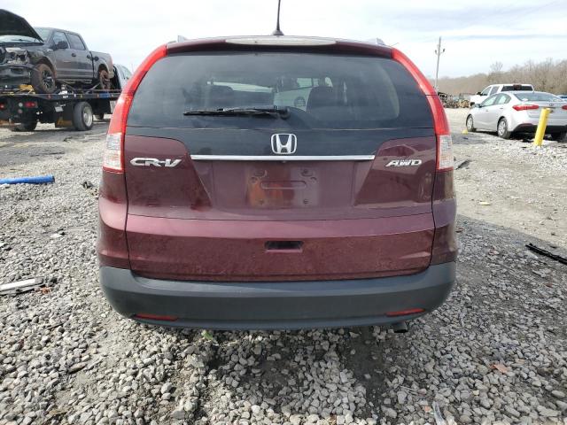 5J6RM4H72CL061254 - 2012 HONDA CR-V EXL BURGUNDY photo 6