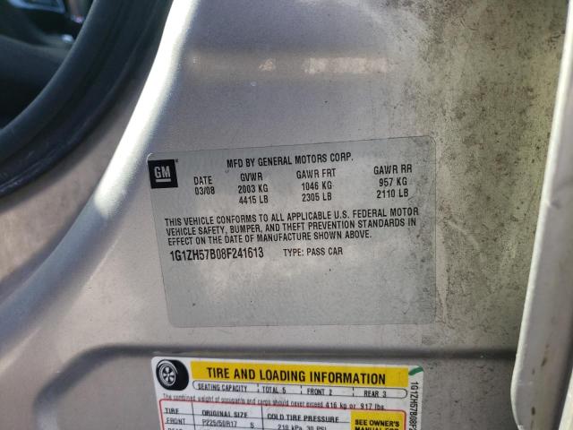 1G1ZH57B08F241613 - 2008 CHEVROLET MALIBU 1LT ვერცხლისფერი ფოტო 13