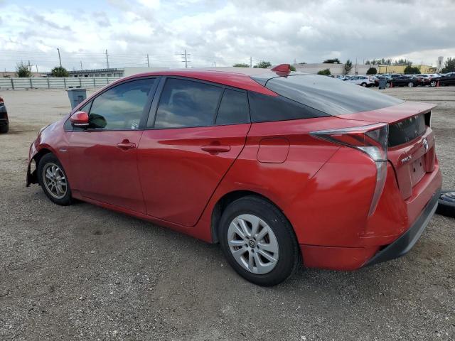 JTDKBRFU9H3557498 - 2017 TOYOTA PRIUS RED photo 2