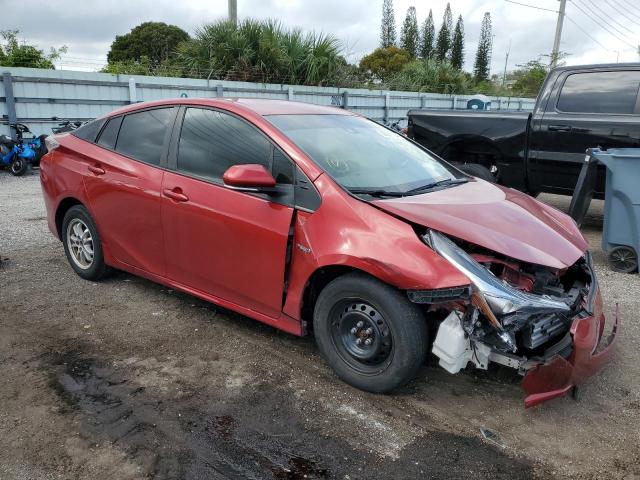 JTDKBRFU9H3557498 - 2017 TOYOTA PRIUS RED photo 4