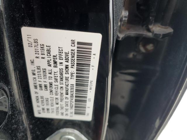 1HGCP2F45BA093658 - 2011 HONDA ACCORD LXP BLACK photo 13