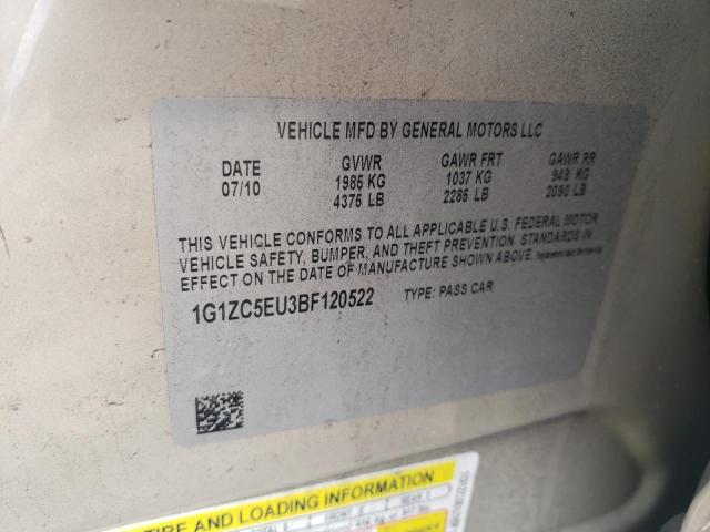 1G1ZC5EU3BF120522 - 2011 CHEVROLET MALIBU 1LT 米色 照片 13