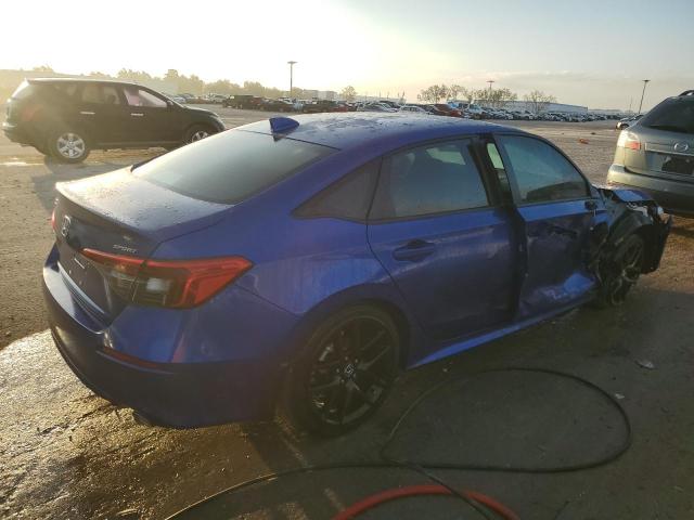 2HGFE2F53NH606178 - 2022 HONDA CIVIC SPORT BLUE photo 3