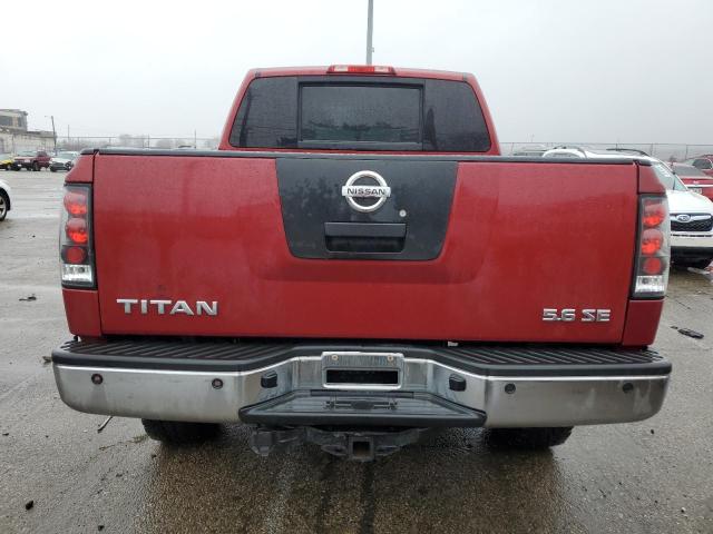 1N6BA07B77N227791 - 2007 NISSAN TITAN XE RED photo 6