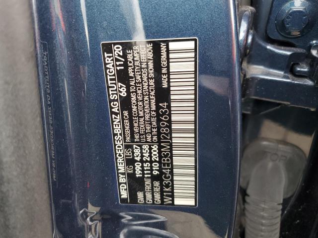 W1K3G4EB3MJ289634 - 2021 MERCEDES-BENZ A 220 BLUE photo 12