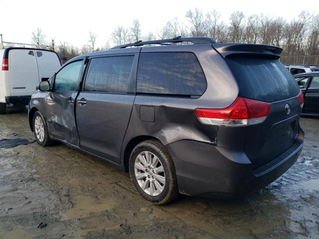 5TDDK3DC4DS071190 - 2013 TOYOTA SIENNA XLE GRAY photo 2