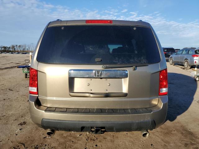 5FNYF4H51BB047907 - 2011 HONDA PILOT EXL GOLD photo 6