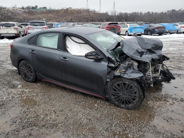 3KPF44AC2ME345462 - 2021 KIA FORTE GT GRAY photo 4