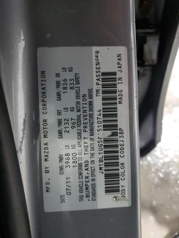 JM1BL1UG5C1510744 - 2012 MAZDA 3 I SILVER photo 13