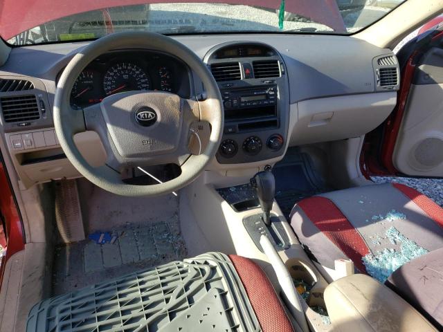 KNAFE122X45019869 - 2004 KIA SPECTRA LX RED photo 8