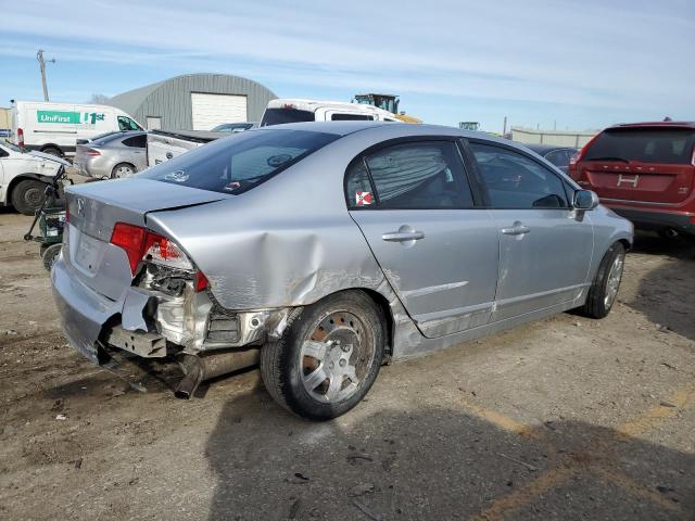 2HGFA16508H524662 - 2008 HONDA CIVIC LX SILVER photo 3