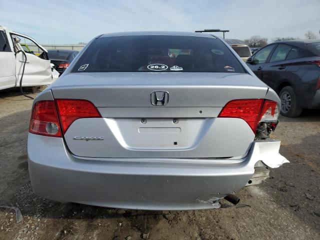 2HGFA16508H524662 - 2008 HONDA CIVIC LX SILVER photo 6