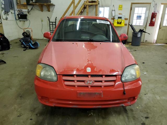 KMHCG45C93U485931 - 2003 HYUNDAI ACCENT GL RED photo 5