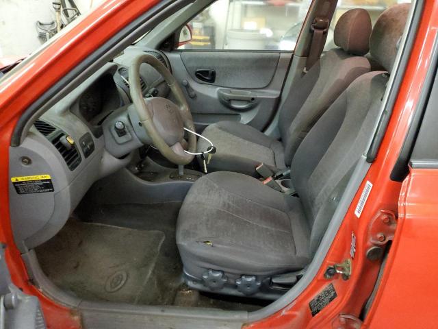 KMHCG45C93U485931 - 2003 HYUNDAI ACCENT GL RED photo 7